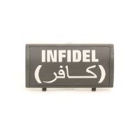 Custom Rail Panel Infidel with Arabic - Black