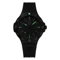 Glock Precision Tritium / Black Steel Case / Black Silicone Strap Watch GW-15-3-22
