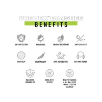 Vortex Optics Range Point Protective Glasses - Black / Clear