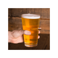 Lucky Shot .50 Cal Real Handmade Pint Glass