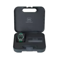 Glock Precision Black Steel Case / Green Silicone Strap Watch GW-19-4-22