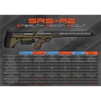 Silverback Airsoft SRS A2/M2 Covert Sniper Rifle - 16in Barrel, FDE Stock, Right Hand