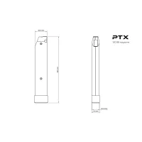 Gate 120 Round Mid-Cap Magazine for GATE PTX HPA Pistol - PRE-ORDER