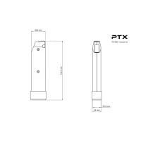 Gate 80 Round Mid-Cap Magazine for GATE PTX HPA Pistol - PRE ORDER