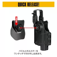 Laylax Multi-Fit Weapon Light Holster LUX Right Hand - Black