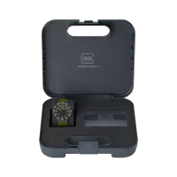 Glock Precision Tritium / Black Steel Case / Green Silicone Strap Watch GW-15-4-22