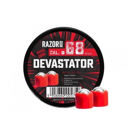 Razor Gun Paintball Marker Devastator Rounds - .68 Cal - 40pcs