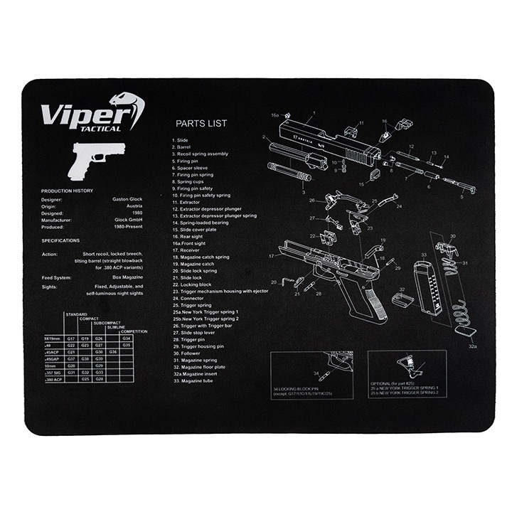 Viper Tactical Pistol Mat - Glock