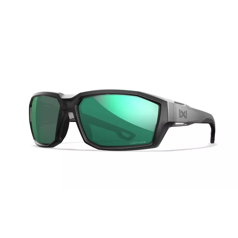 Wiley X ALPINE Captivate Polarised Green Mirror Lens / Matte Translucent Black Frame