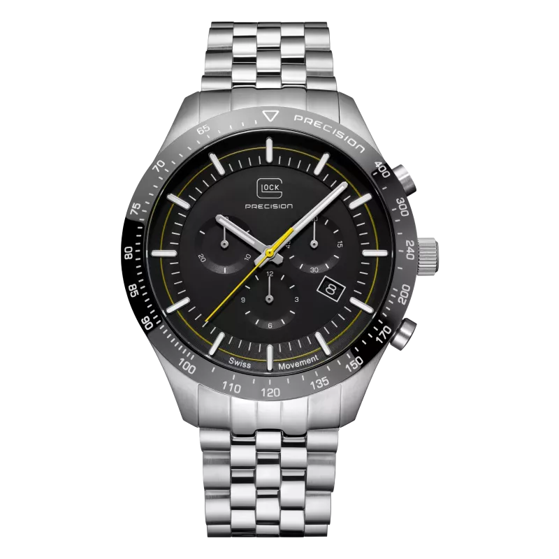 Glock Precision Silver Steel Case / Silver Link Strap Watch GW-35-1-22