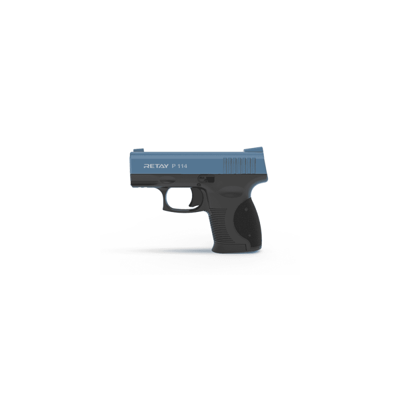 Retay P114 9mm Blank Firing Pistol - Black / Blue