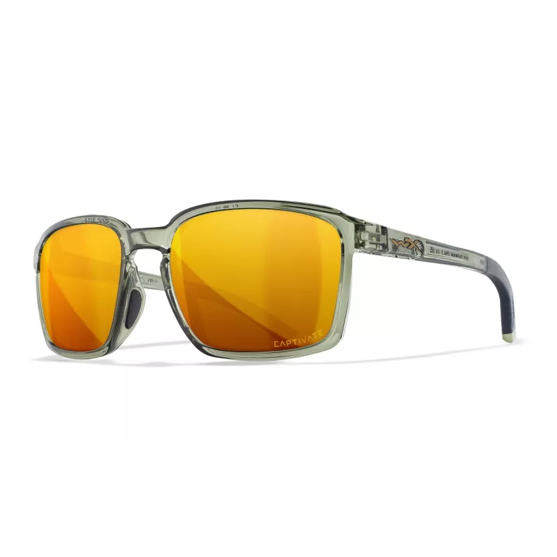 Wiley X ALFA Captivate Bronze Mirror lens, Gloss Crystal frame