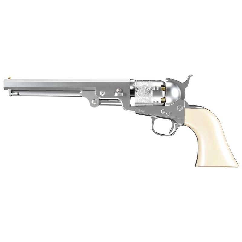 Tokyo Marui M1851 Navy Airsoft Spring Revolver - Silver