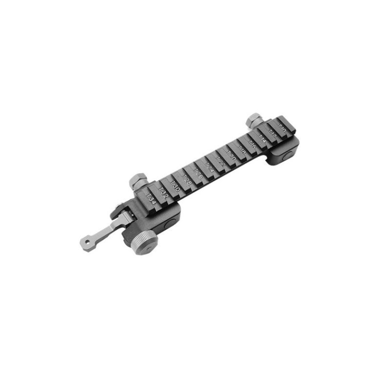 G&G Airsoft Scope Ring Riser W/FLIPUP Rear Sight For Flap Top Upper