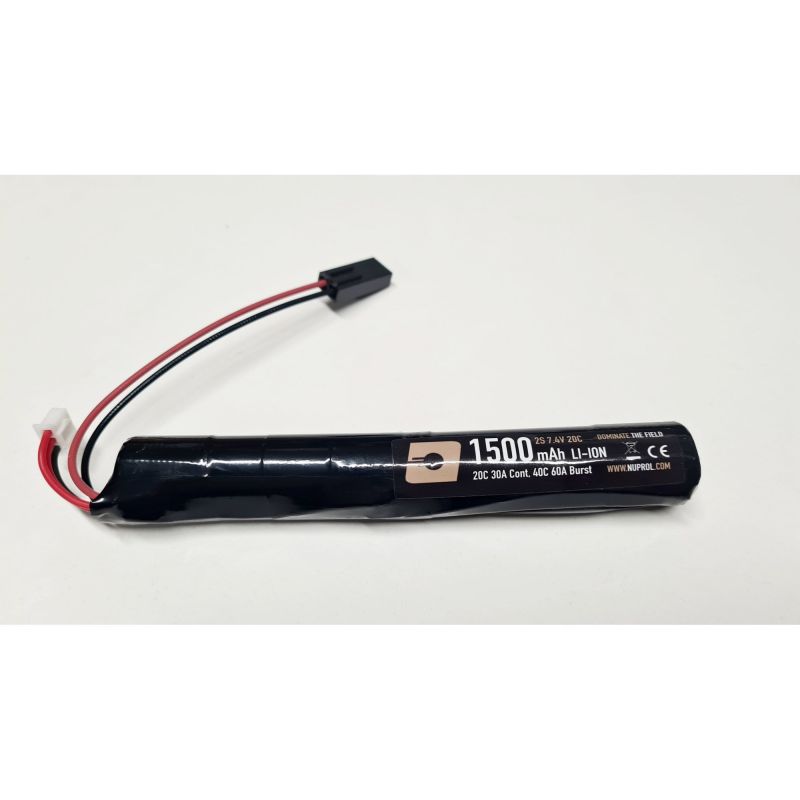 Nuprol 7.4v 1500mAh 20c LI-Ion Stick Battery - Mini Tamiya Connector