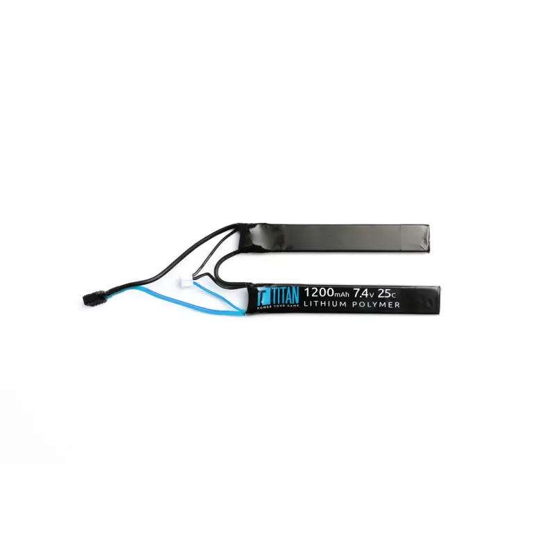 Titan LiPo 1200mAh 7.4v 25C Nunchuck T-Plug (Deans)