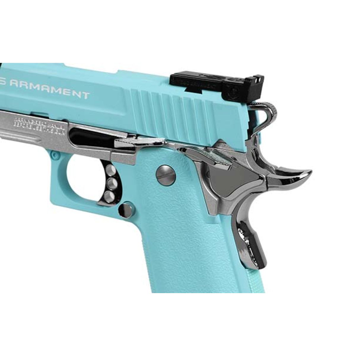 G&G Airsoft GPM1911 CP Gas Blowback Pistol Macaron Blue Land Warrior
