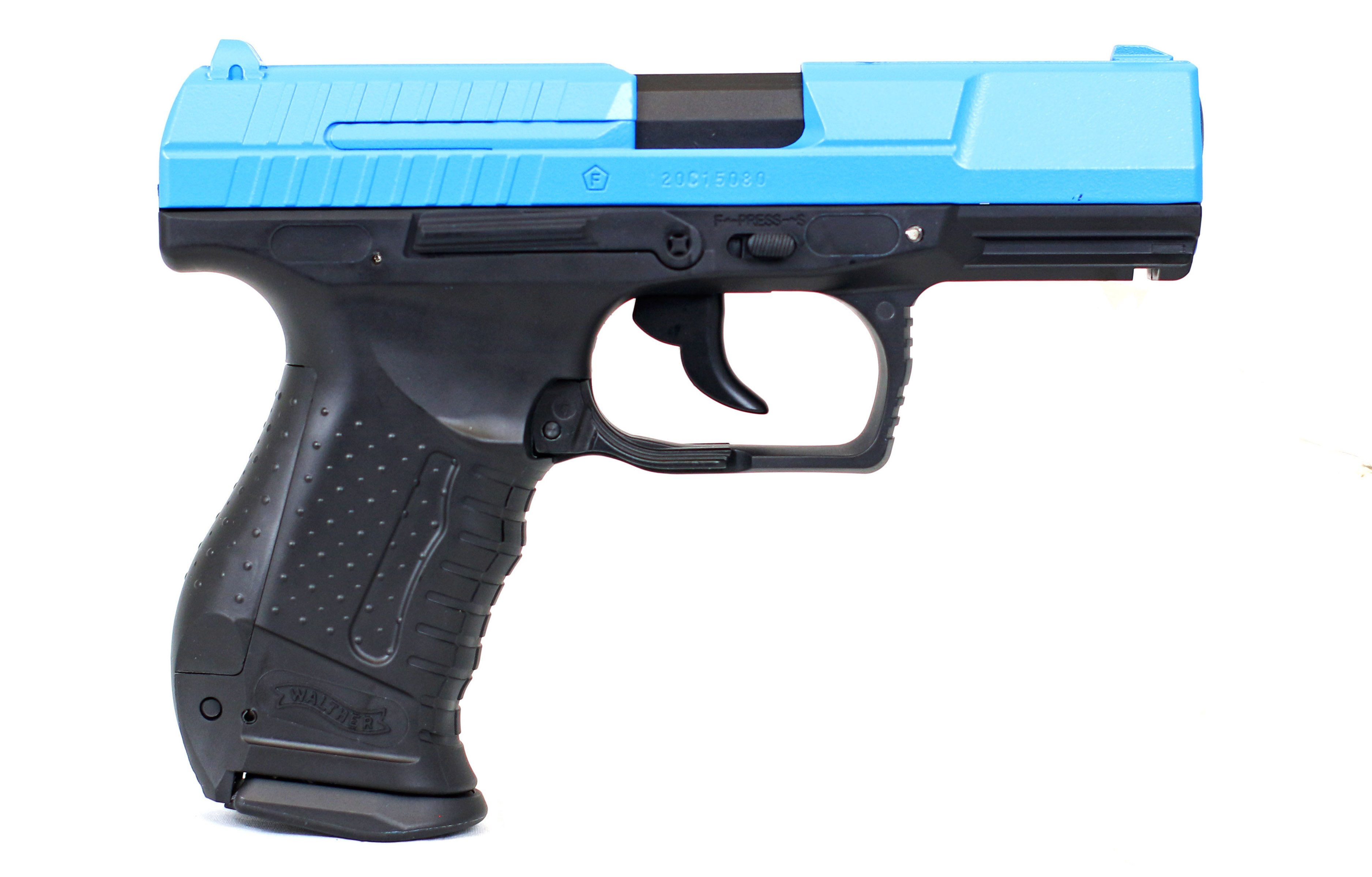 Umarex Walther P99 airsoft bb gun painted in solid two tone blue